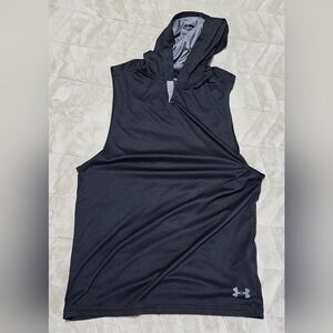 Under Armour Black Sleeveless Hooded Training Top